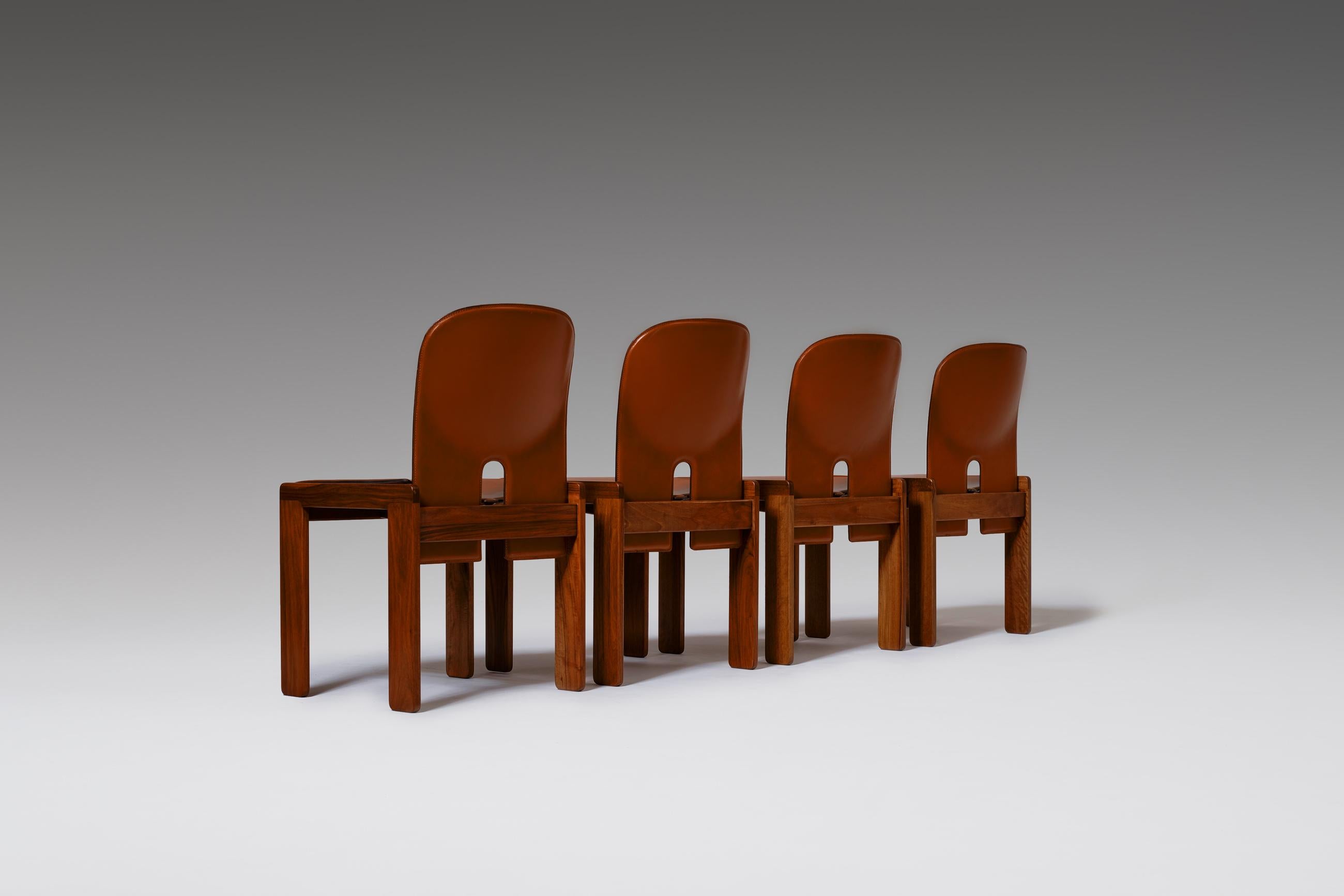 Mid-Century Modern Afra & Tobia Scarpa ‘121’ Dining Chairs, Set of 4