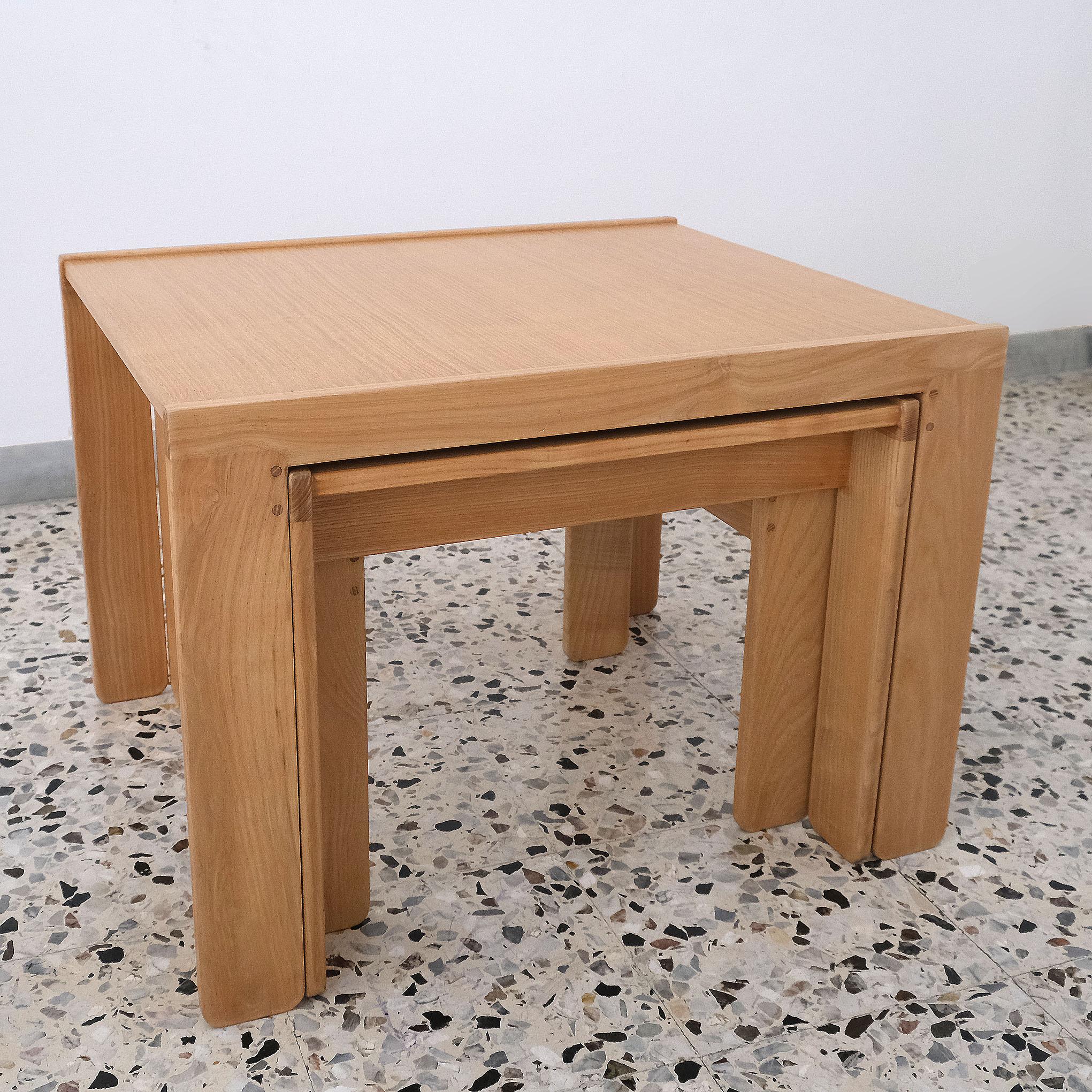 Mid-Century Modern Afra & Tobia Scarpa, 777, Nesting Tables, Cassina, 1967 For Sale