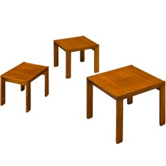 Afra & Tobia Scarpa '777' Nesting Tables in Walnut