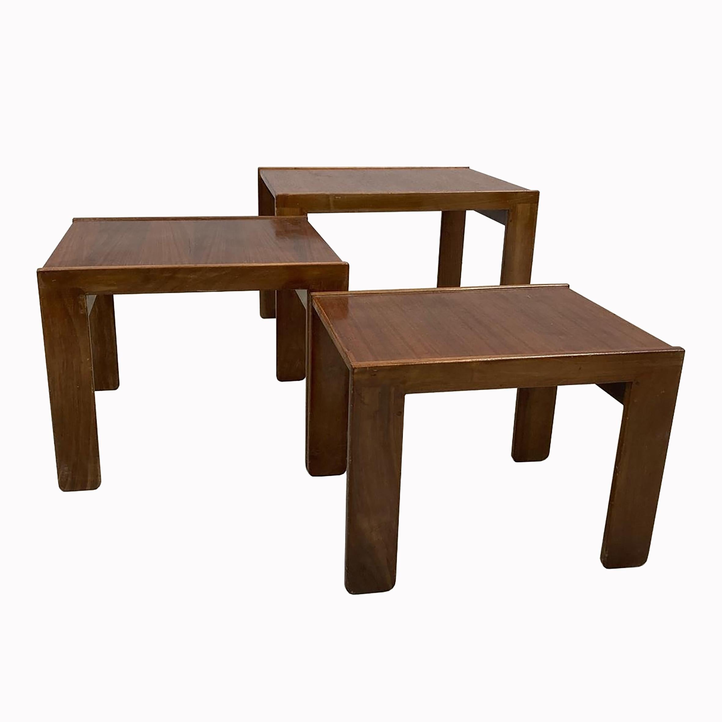 Afra & Tobia Scarpa, 777, Drei Nisttische, Cassina, 1967 (Moderne der Mitte des Jahrhunderts) im Angebot