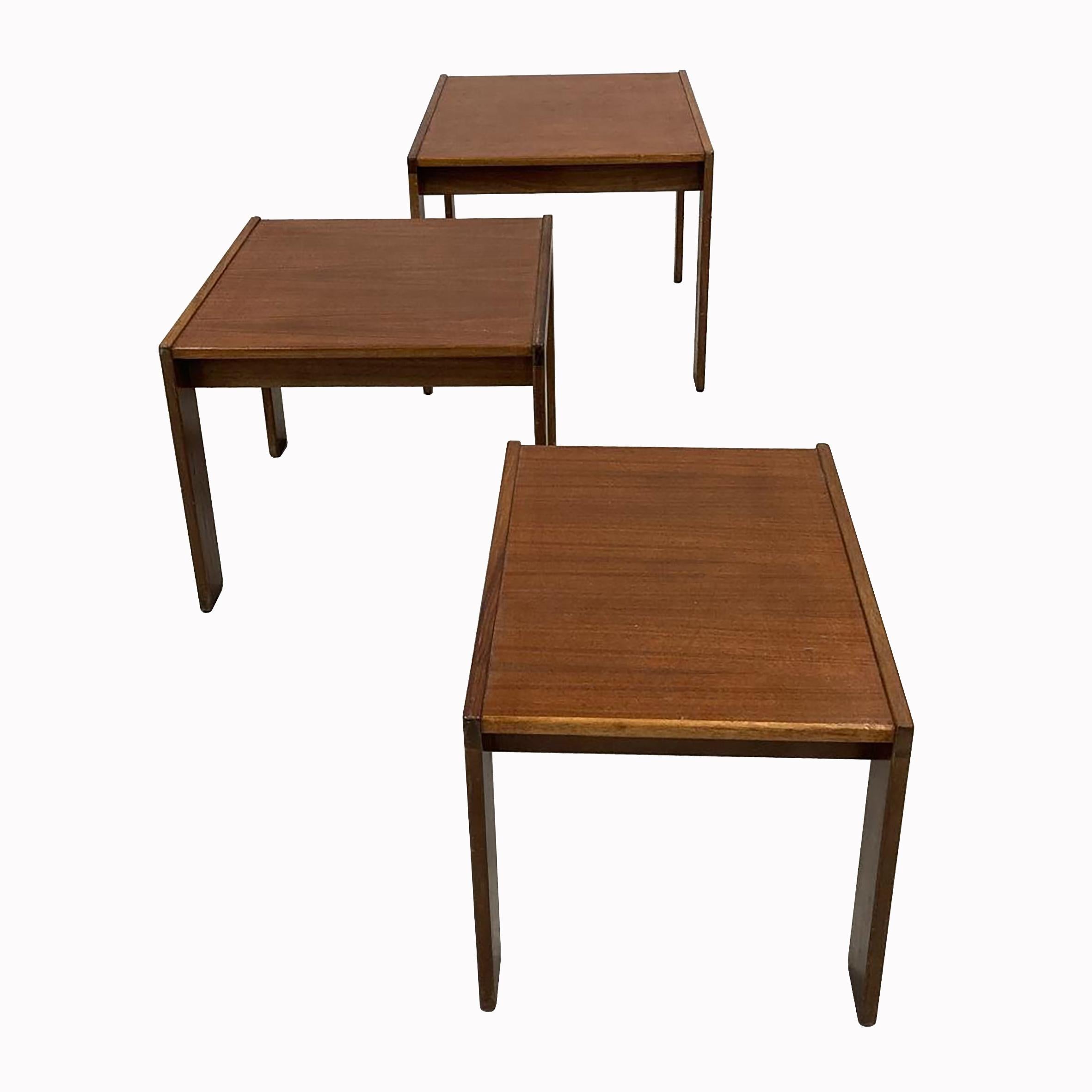 Afra & Tobia Scarpa, 777, Drei Nisttische, Cassina, 1967 (Geschnitzt) im Angebot