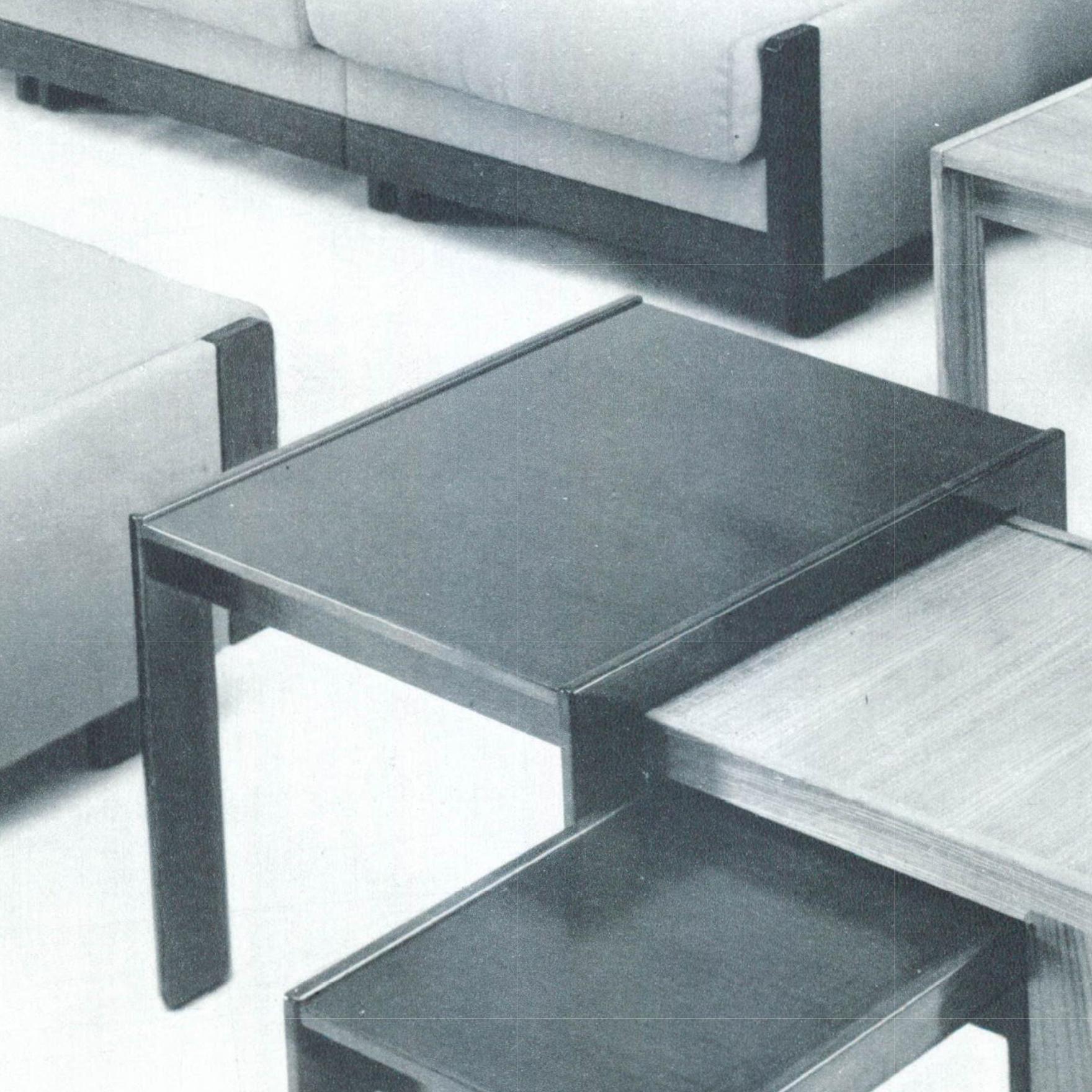 Afra & Tobia Scarpa, 777, Drei Nisttische, Cassina, 1967 (Mitte des 20. Jahrhunderts) im Angebot