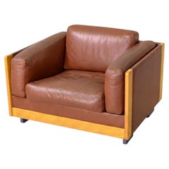 Afra & Tobia Scarpa 920 Armchair for Cassina in Cognac Leather