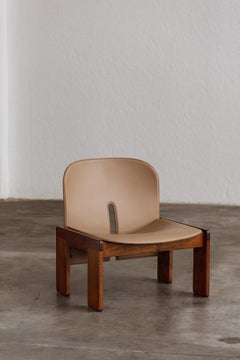 Afra & Tobia Scarpa "925" Easy Chair for Cassina, Hazelnut Leather, 1966