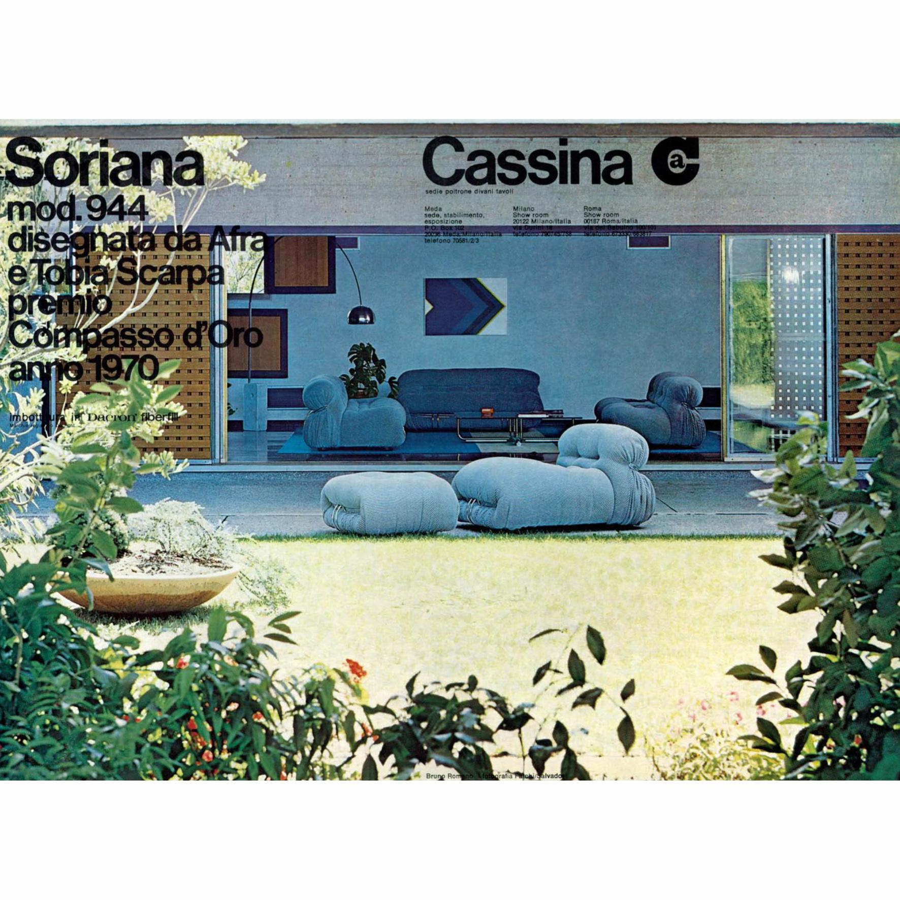 Velvet Afra & Tobia Scarpa, A large sofa, 