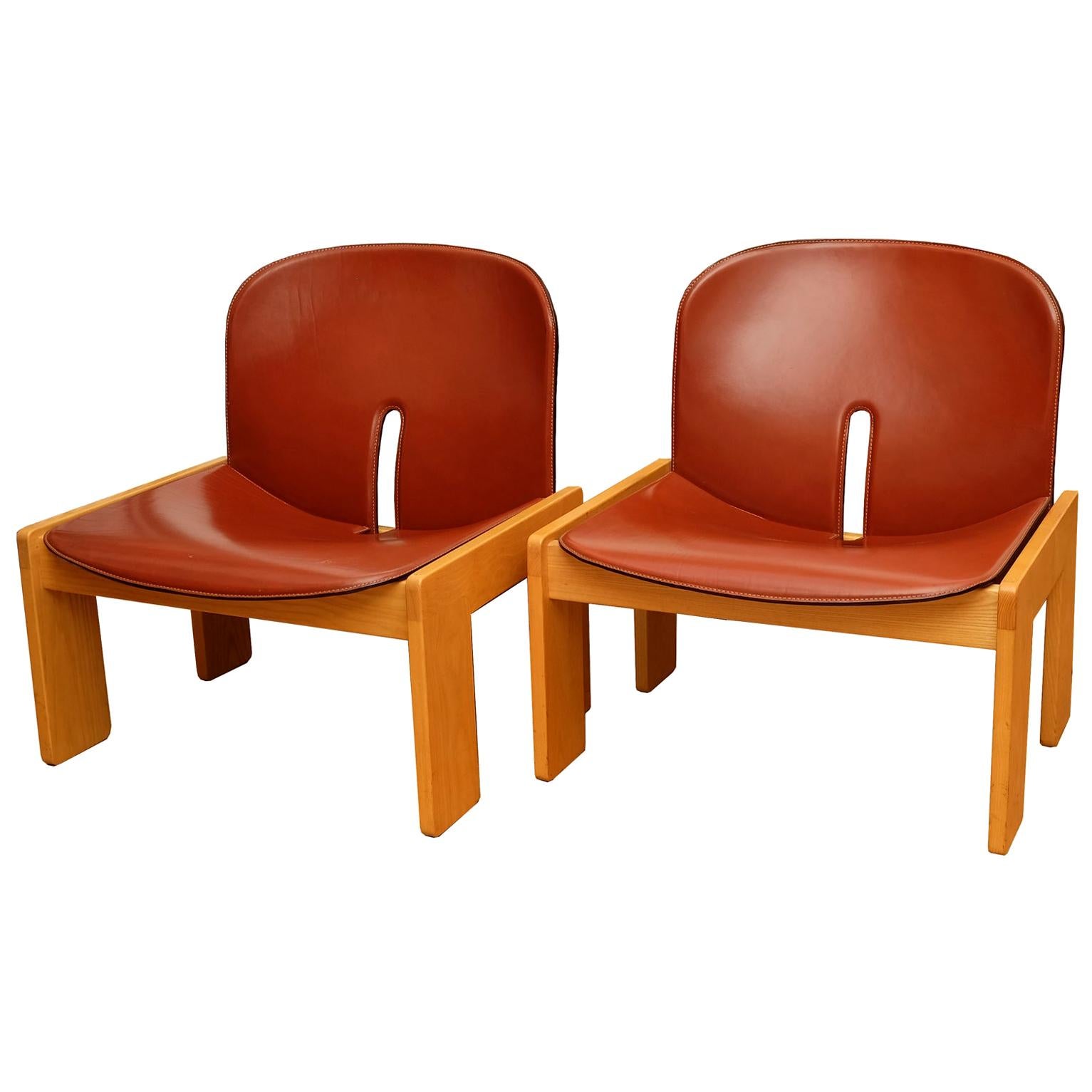 Afra & Tobia Scarpa, a Pair of Lounge Chairs, Model 925, Cassina, 1960s