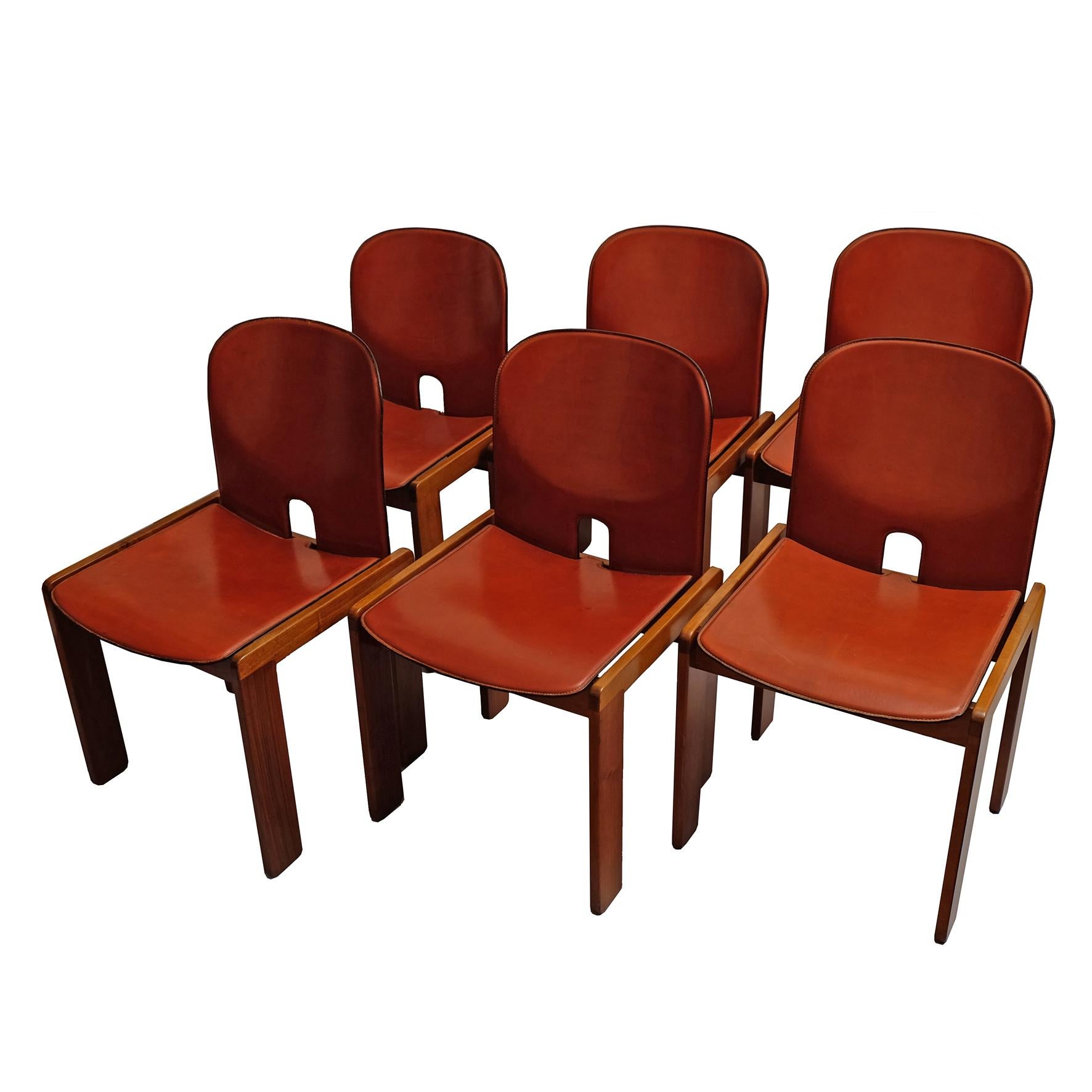 Afra & Tobia Scarpa, a Set of Six Chairs, Model 121, Cassina, 1960s