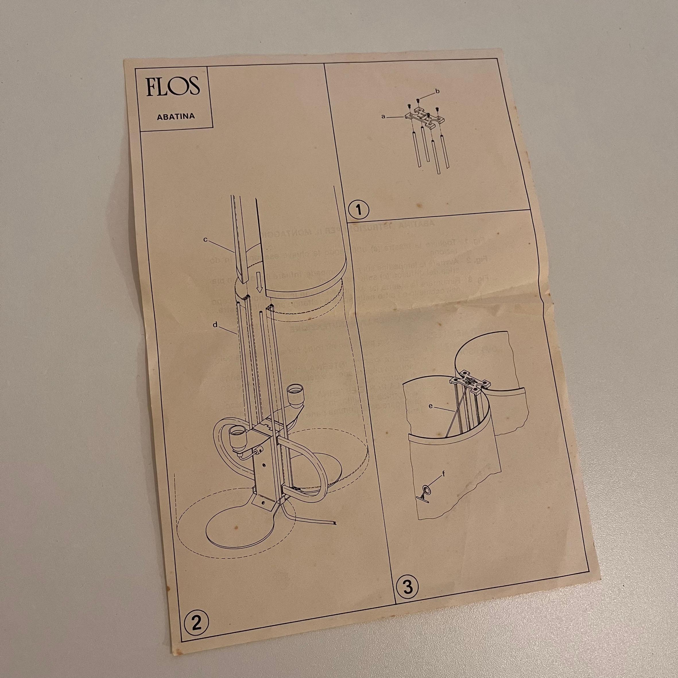 Fabric Afra & Tobia Scarpa, Abatina, Table Lamp, Flos, 1981 For Sale