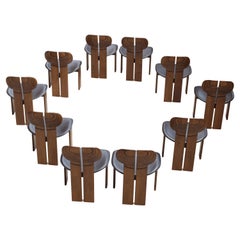 Afra & Tobia Scarpa "Africa" Chairs for Maxalto, 1975, Set of 10