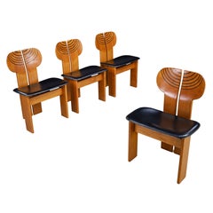 Afra
Tobia Scarpa ‘Africa’ Chairs for Maxalto, Walnut
Leather, Italy 1975