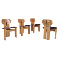 Used Afra & Tobia Scarpa "Africa" dining chairs for Maxalto, 1975