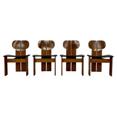 Afra & Tobia Scarpa "Africa" Dining Chairs for Maxalto, 1975, Set 4
