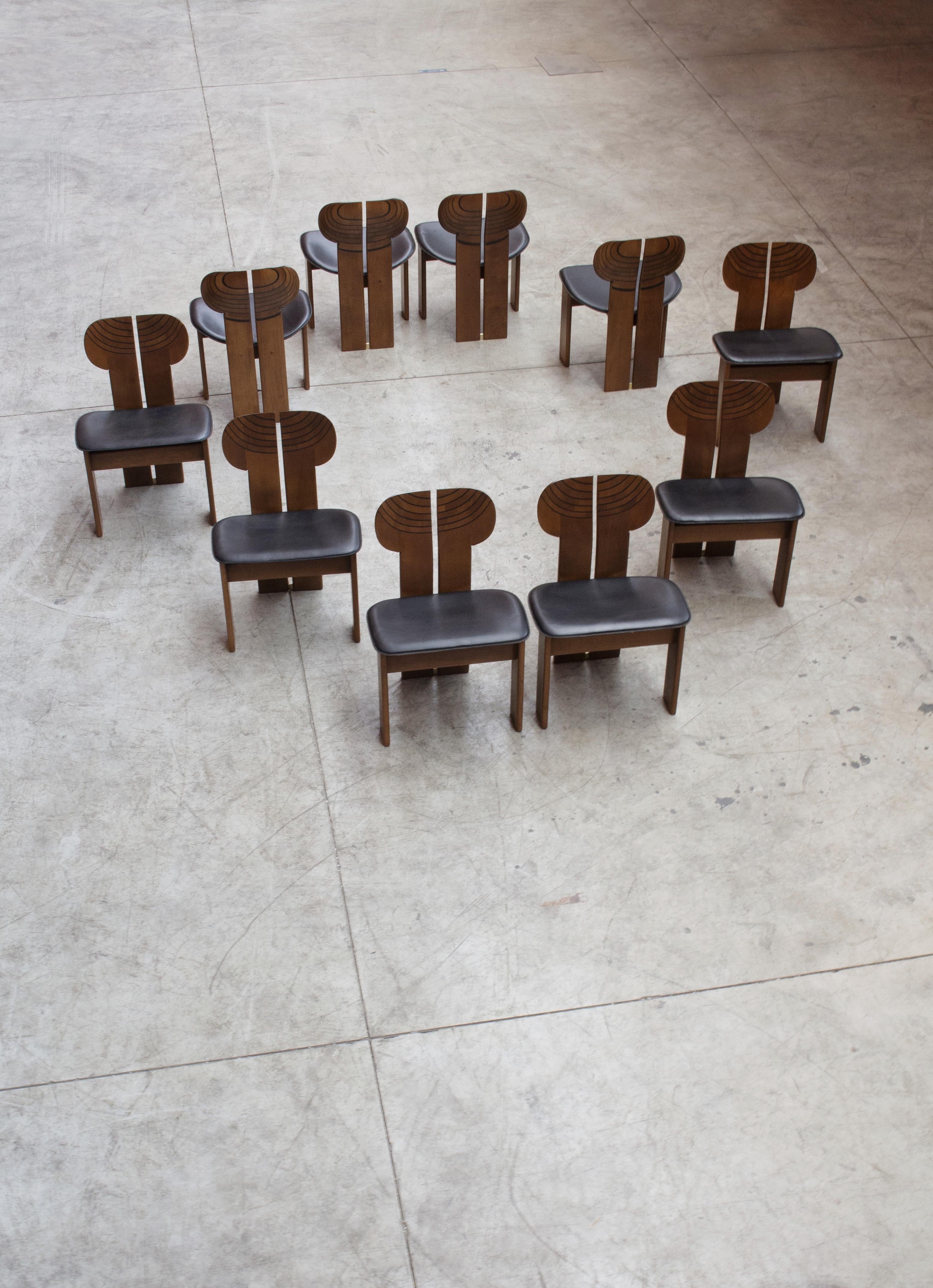 Esszimmerstühle „Africa“ von Afra & Tobia Scarpa für Maxalto, 1975, Set von 10 Stühlen im Zustand „Gut“ im Angebot in Lonigo, Veneto