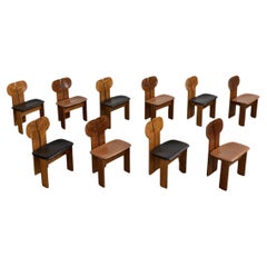 Afra & Tobia Scarpa "Africa" Dining Chairs for Maxalto, 1975, set of 10