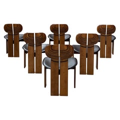 Afra & Tobia Scarpa "Africa" Dining Chairs for Maxalto, 1975, Set of 6