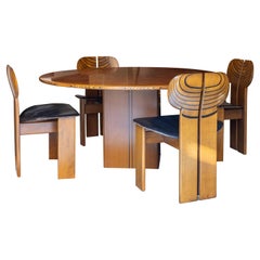 Afra & Tobia Scarpa Africa Set Table ronde et 4 chaises Artona Maxalto