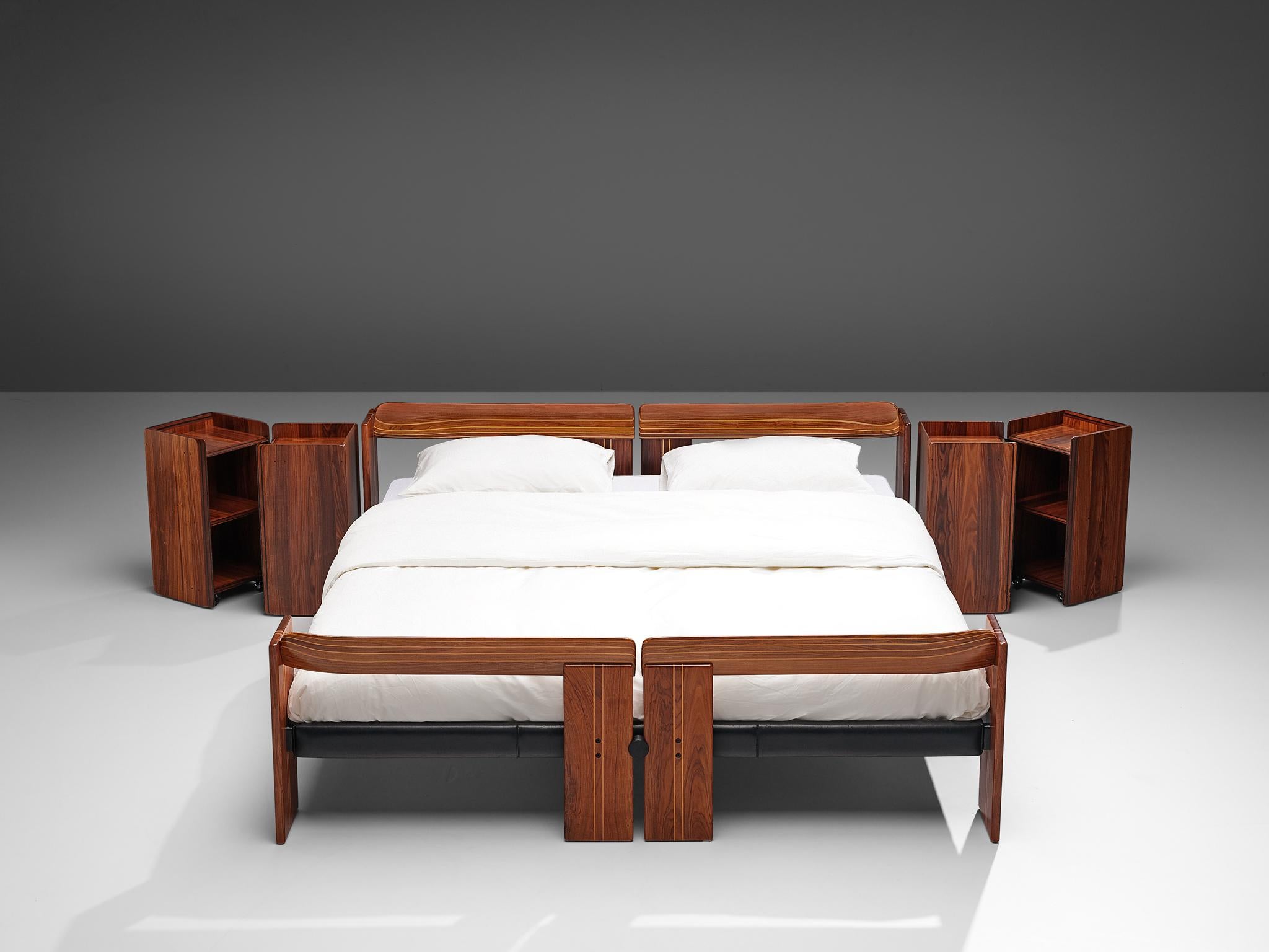 Afra & Tobia Scarpa 'Artona' Bed with Nightstands In Good Condition In Waalwijk, NL