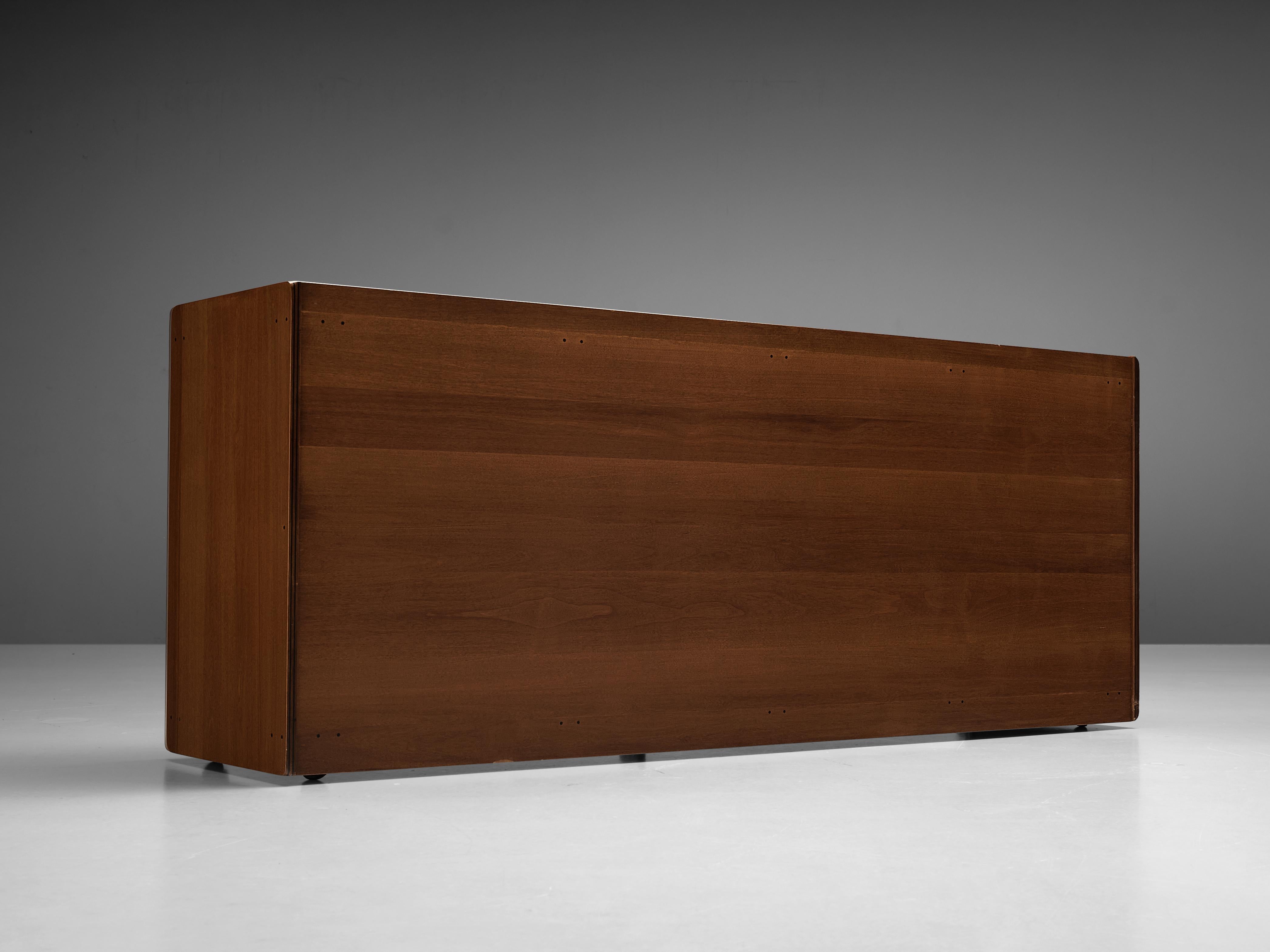 Afra & Tobia Scarpa 'Artona' Chest of Drawers in Black Leather and Walnut 2