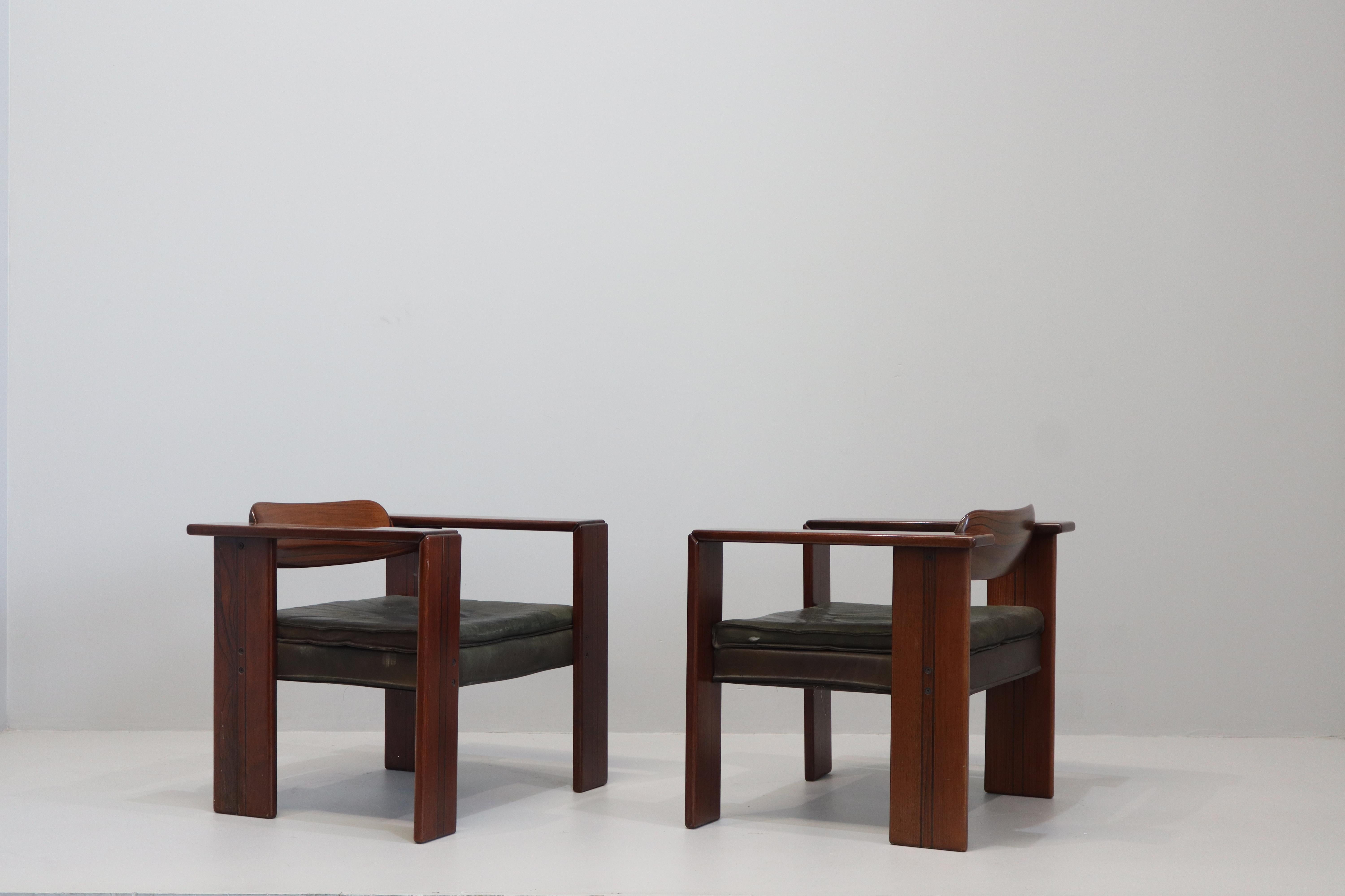 Italian Afra & Tobia Scarpa, Artona, Coppia di poltrone, Maxalto, 1975 en vente