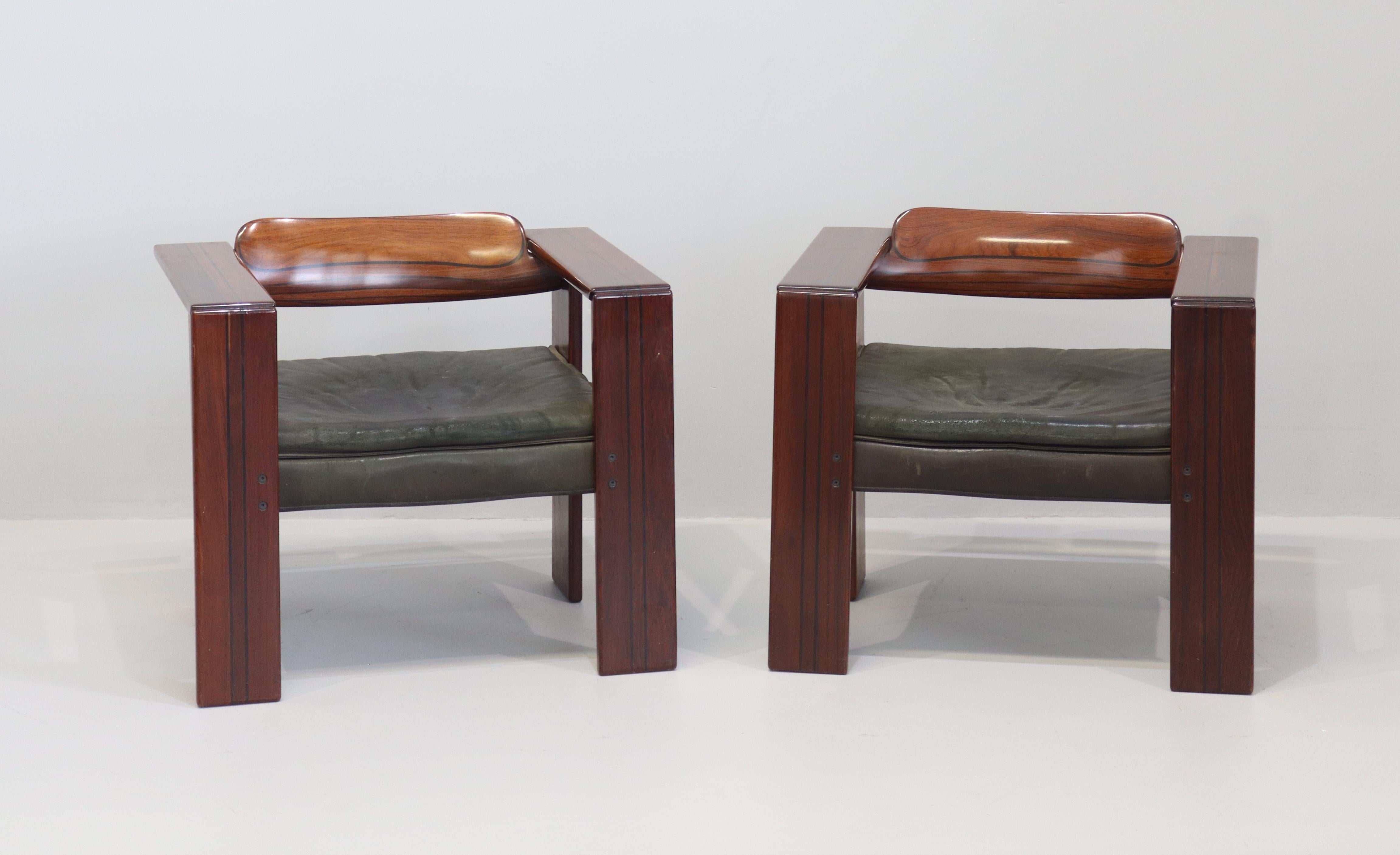 Late 20th Century Afra & Tobia Scarpa, Artona, Coppia di poltrone, Maxalto, 1975 en vente