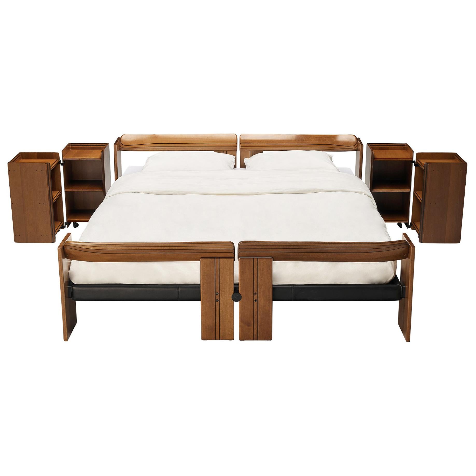 Afra & Tobia Scarpa 'Artona' Double Bed with Nightstands