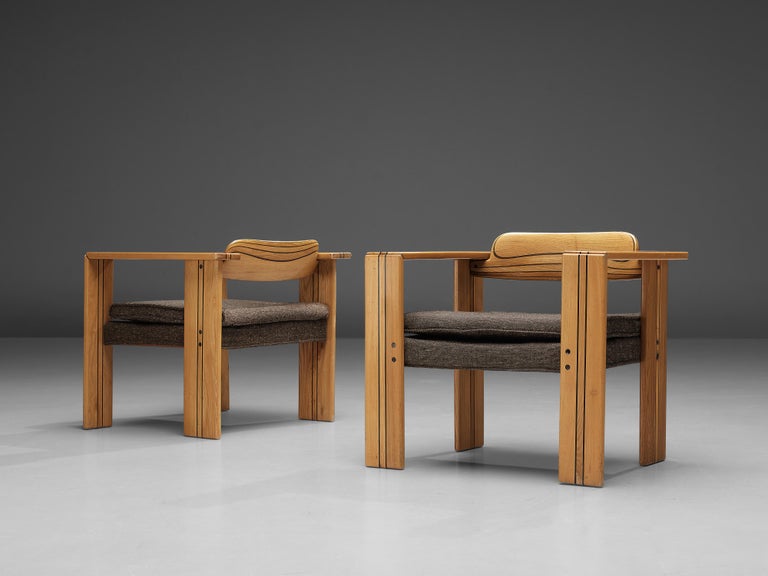 Afra & Tobia Scarpa 'Artona' Lounge Chairs in Walnut For Sale 3