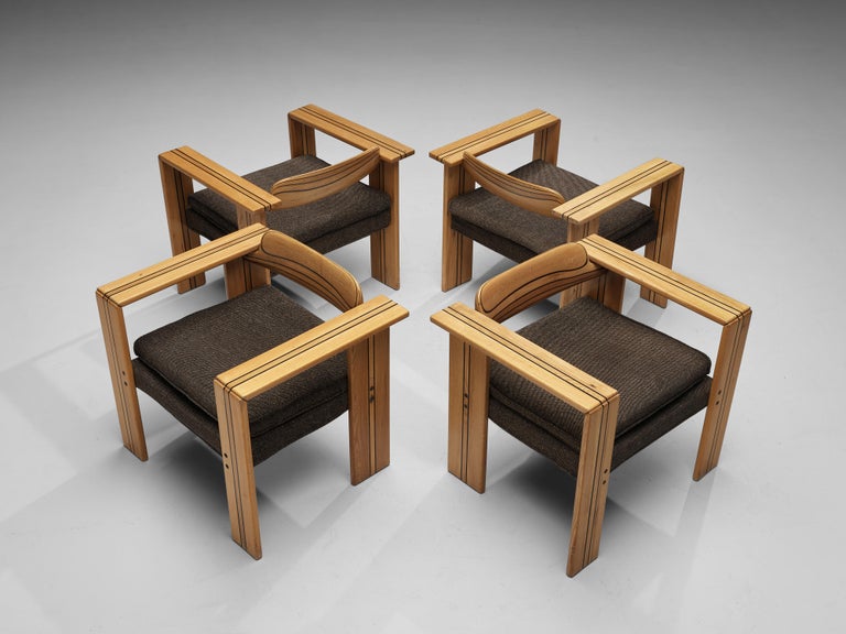 Mid-Century Modern Afra & Tobia Scarpa 'Artona' Lounge Chairs in Walnut For Sale