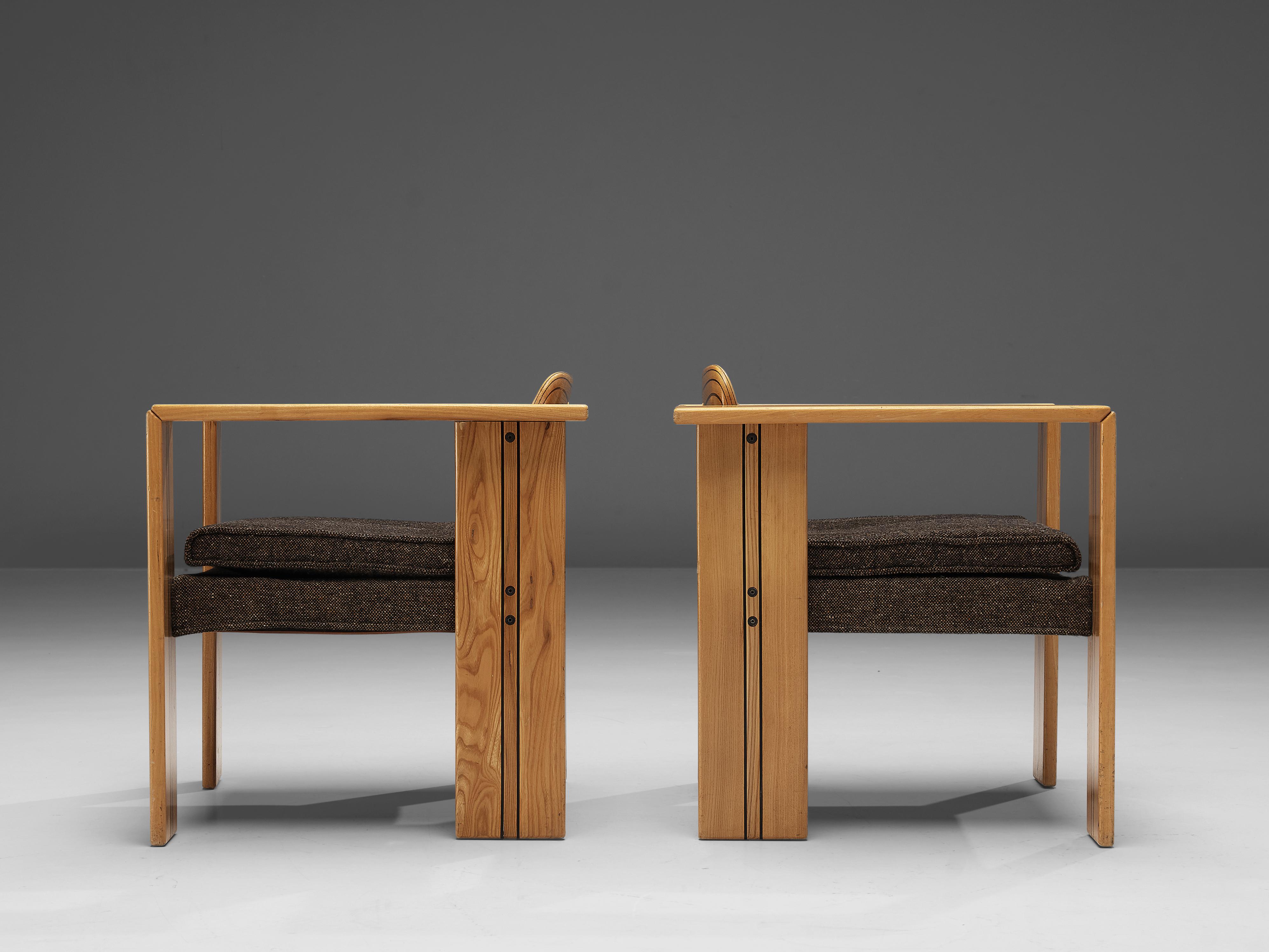 Italian Afra & Tobia Scarpa 'Artona' Lounge Chairs in Ash