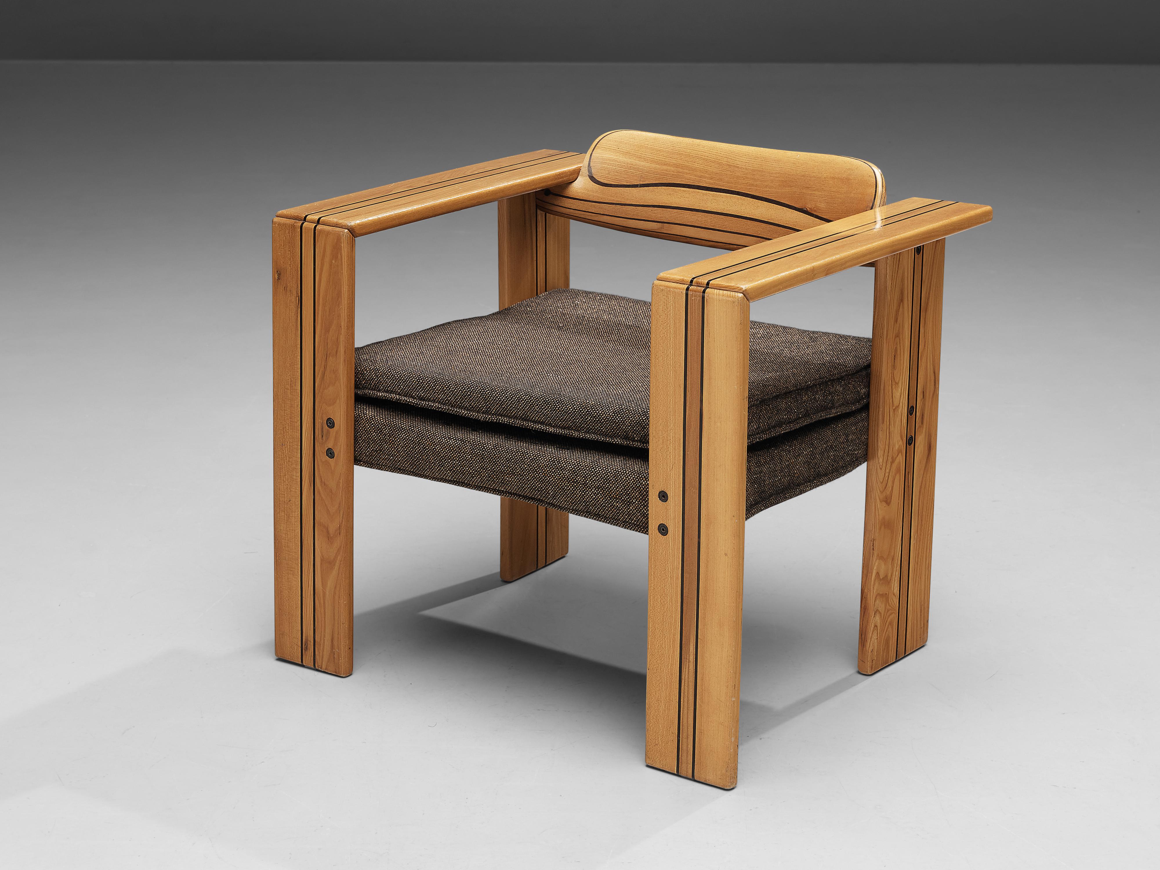 Fabric Afra & Tobia Scarpa 'Artona' Lounge Chairs in Ash