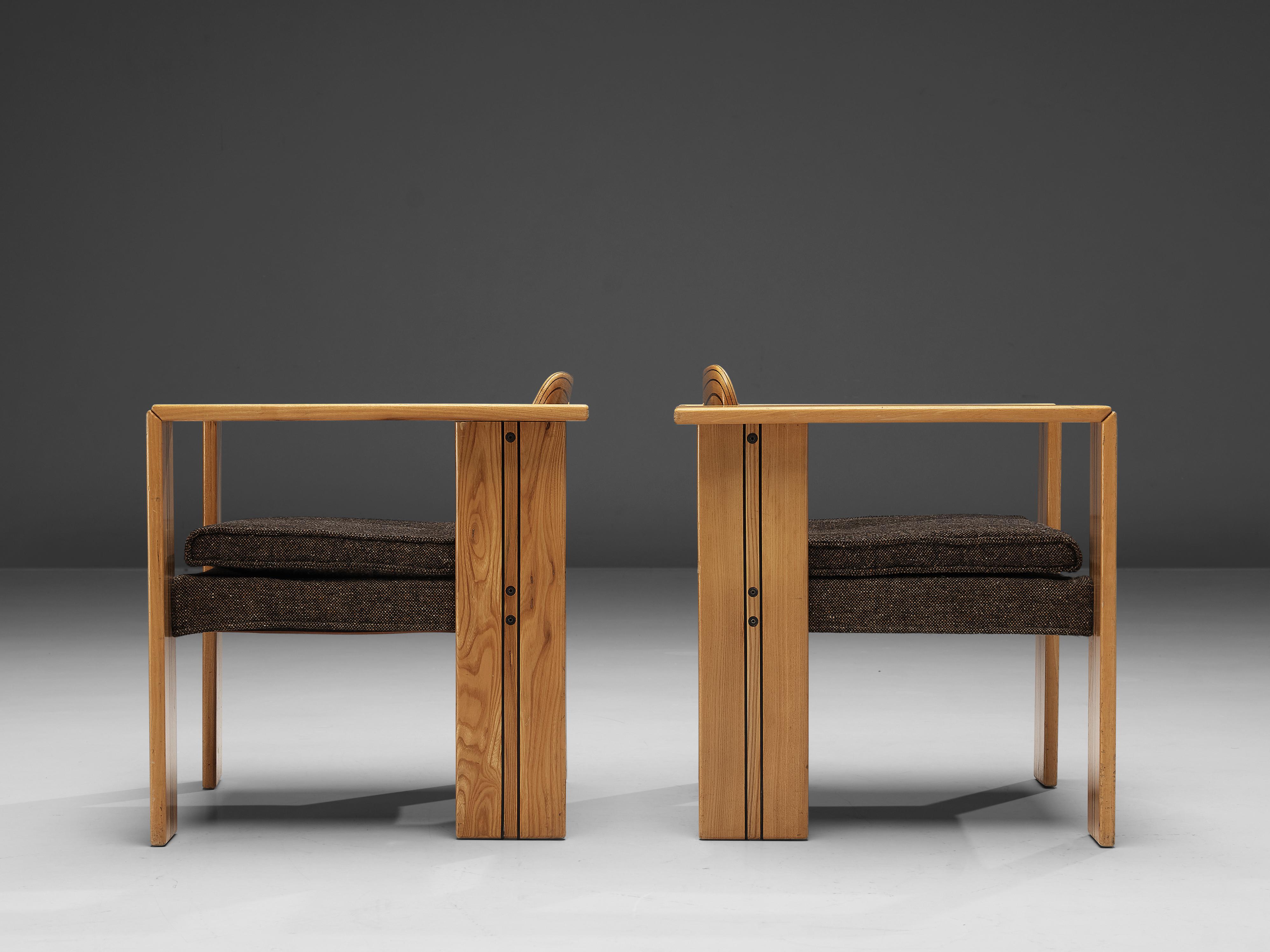 Afra & Tobia Scarpa 'Artona' Lounge Chairs in Walnut 1