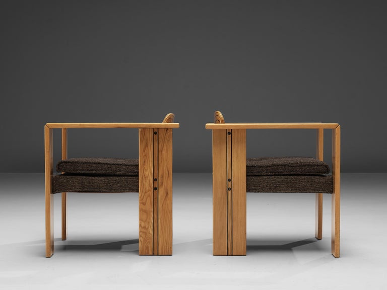 Afra & Tobia Scarpa 'Artona' Lounge Chairs in Walnut For Sale 1
