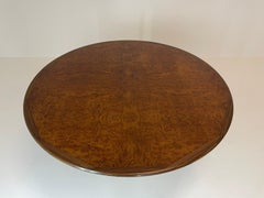 Afra & Tobia Scarpa 'Artona' Maxalto Round Dining Table in Walnut Italy 70s
