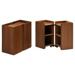 Afra & Tobia Scarpa 'Artona' Pair of Nightstands in Walnut