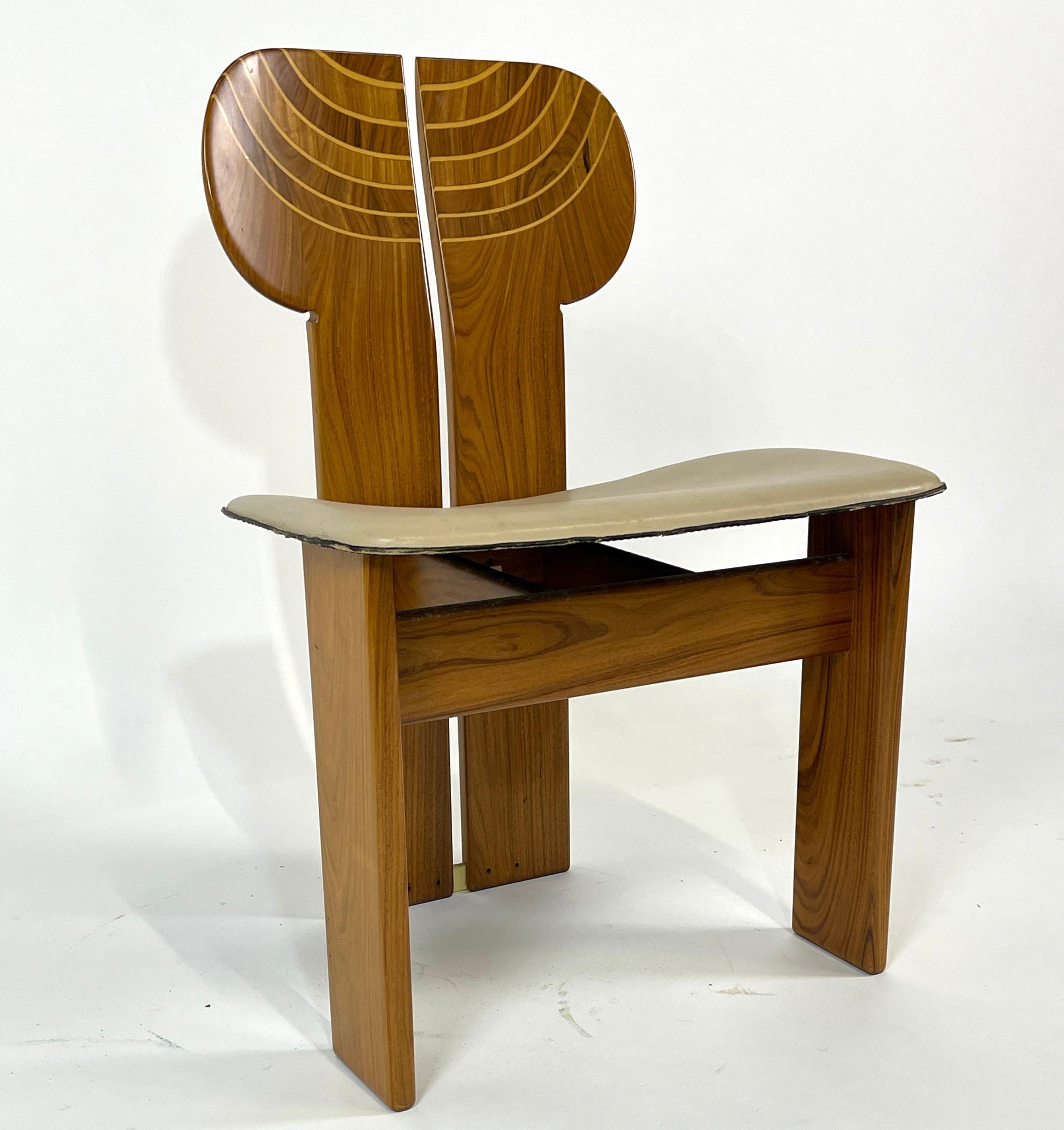 Italian Afra & Tobia Scarpa Artona Series 'Africa' Chairs Produced, Maxalto 4 Available