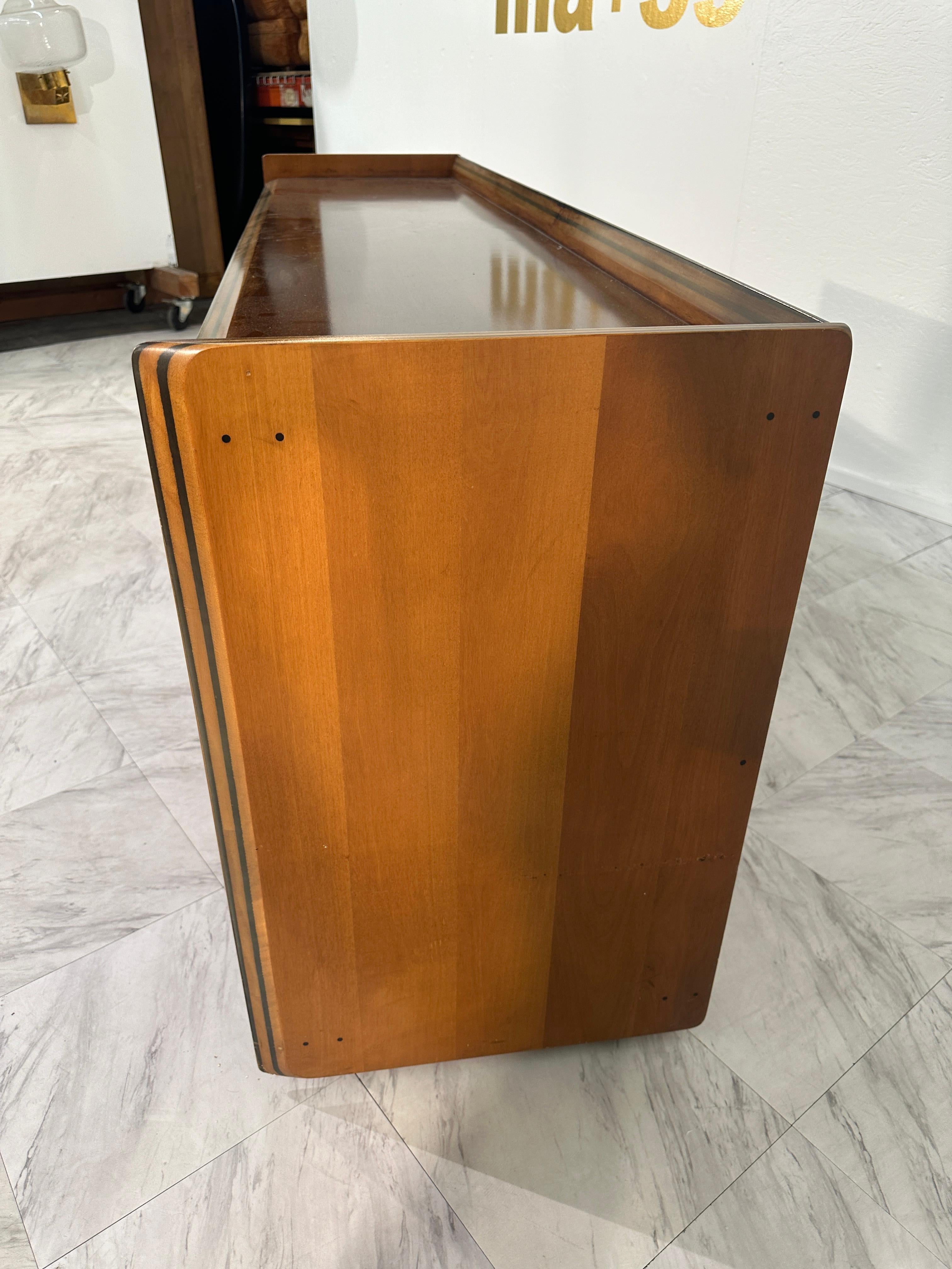 Afra & Tobia Scarpa, Artona Sideboard in Walnut and Leather, Maxalto 1970s For Sale 1