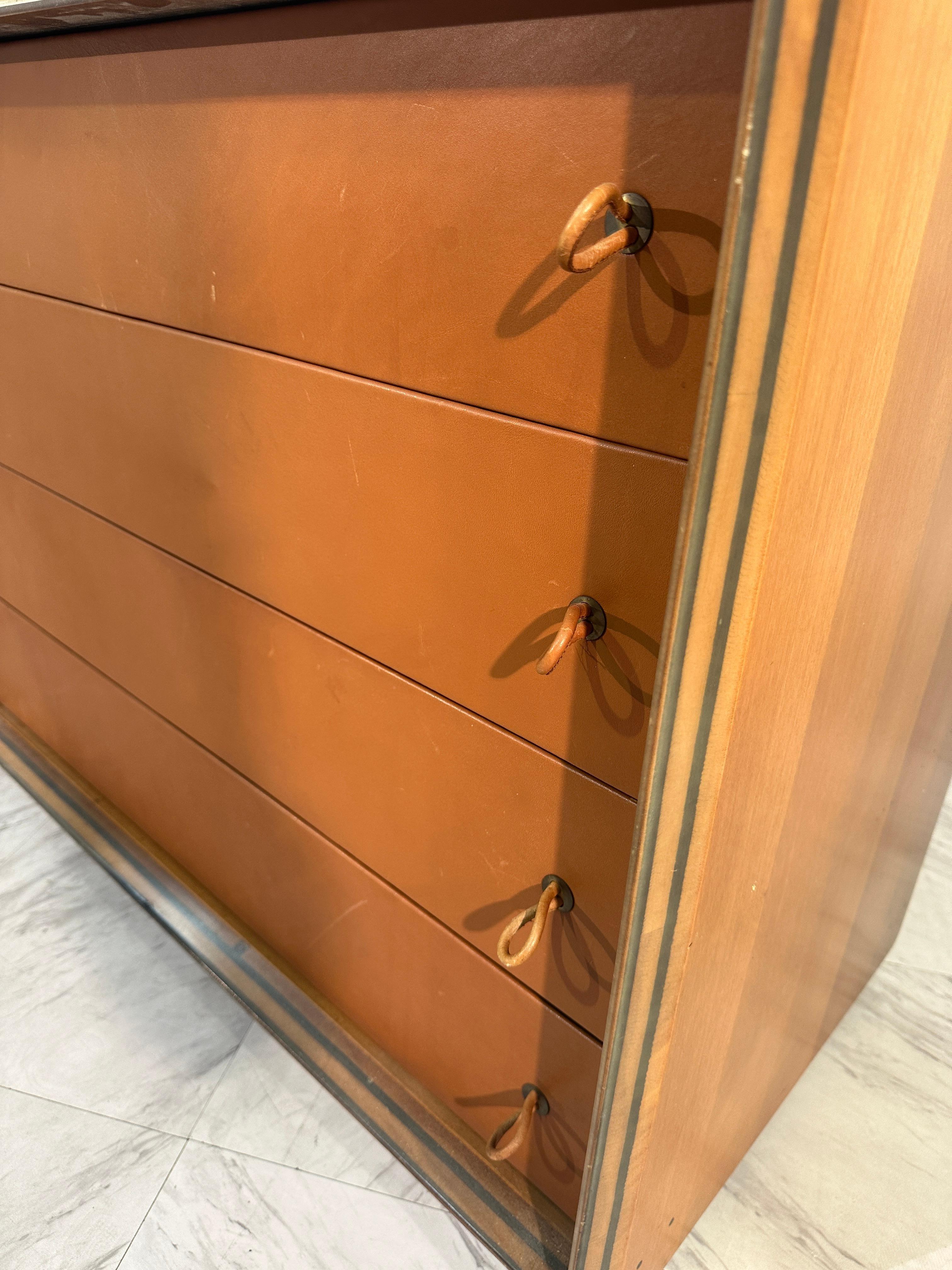 Afra & Tobia Scarpa, Artona Sideboard in Walnut and Leather, Maxalto 1970s For Sale 2