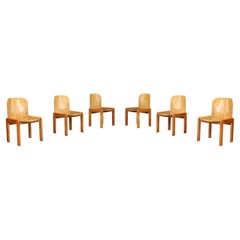 Afra & Tobia Scarpa (atribué) chaises de salle à manger en frêne et contreplaqué Italie années 70
