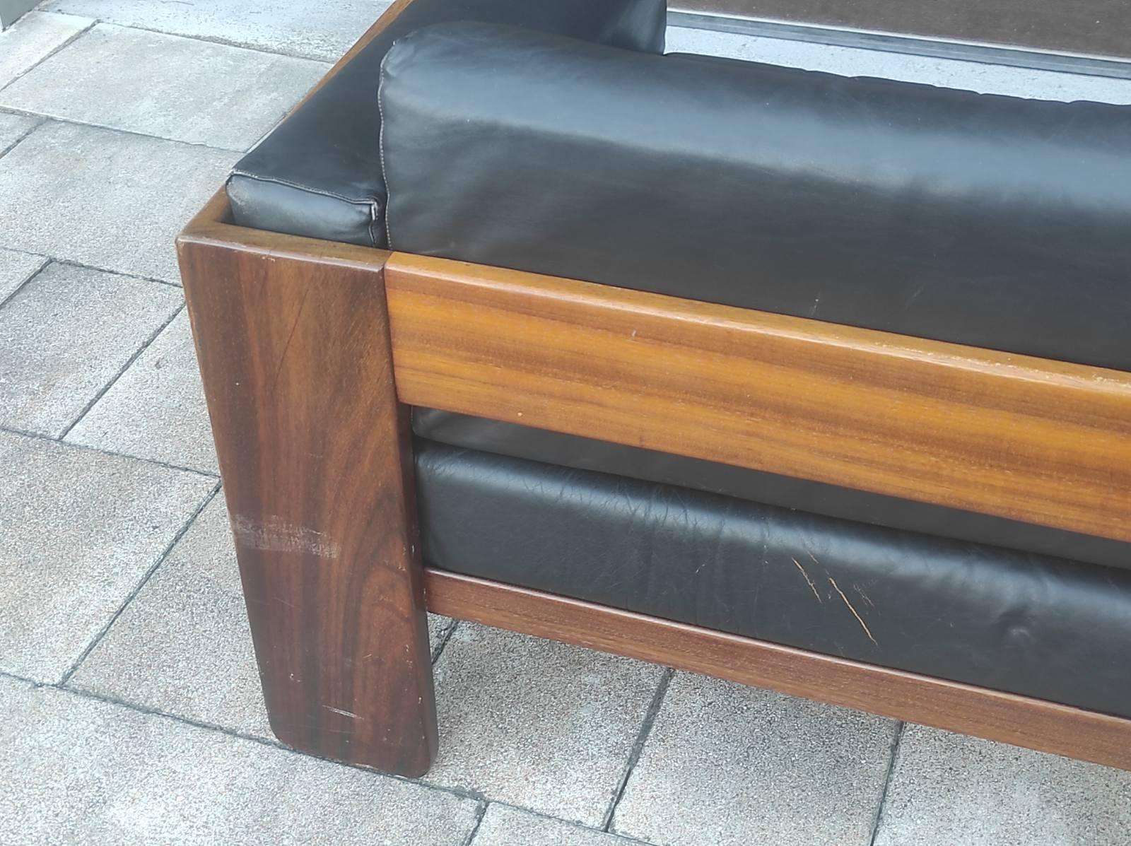 Chaise longue en cuir Afra & Tobia Scarpa pour Gavina années 1960 en vente 4