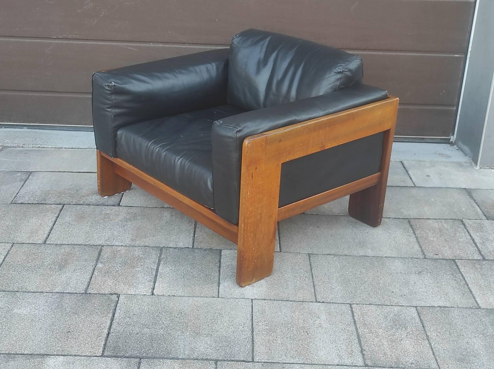 Chaise longue en cuir Afra & Tobia Scarpa pour Gavina années 1960 en vente 5