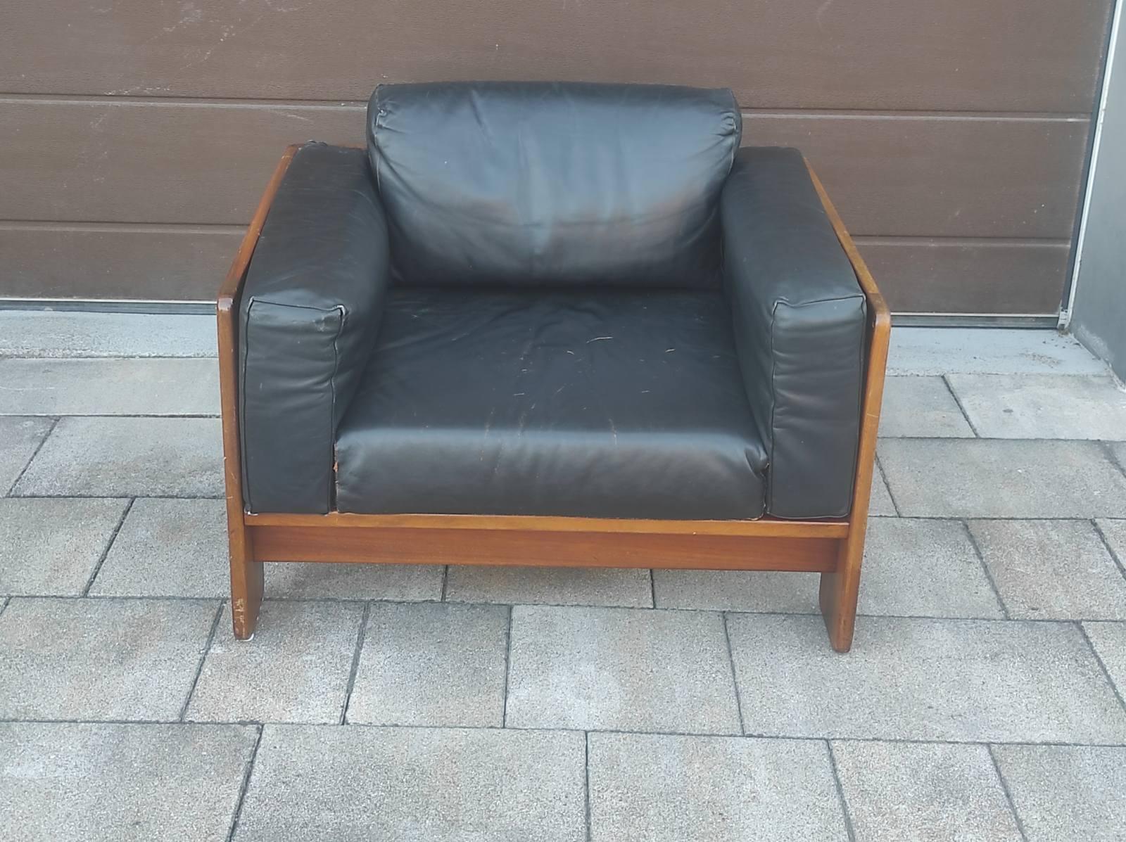 Chaise longue en cuir Afra & Tobia Scarpa pour Gavina années 1960 État moyen - En vente à Čelinac, BA