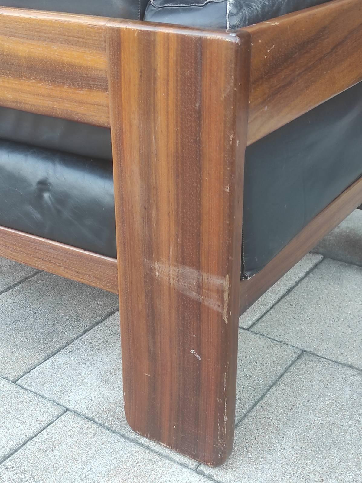 Chaise longue en cuir Afra & Tobia Scarpa pour Gavina années 1960 en vente 1