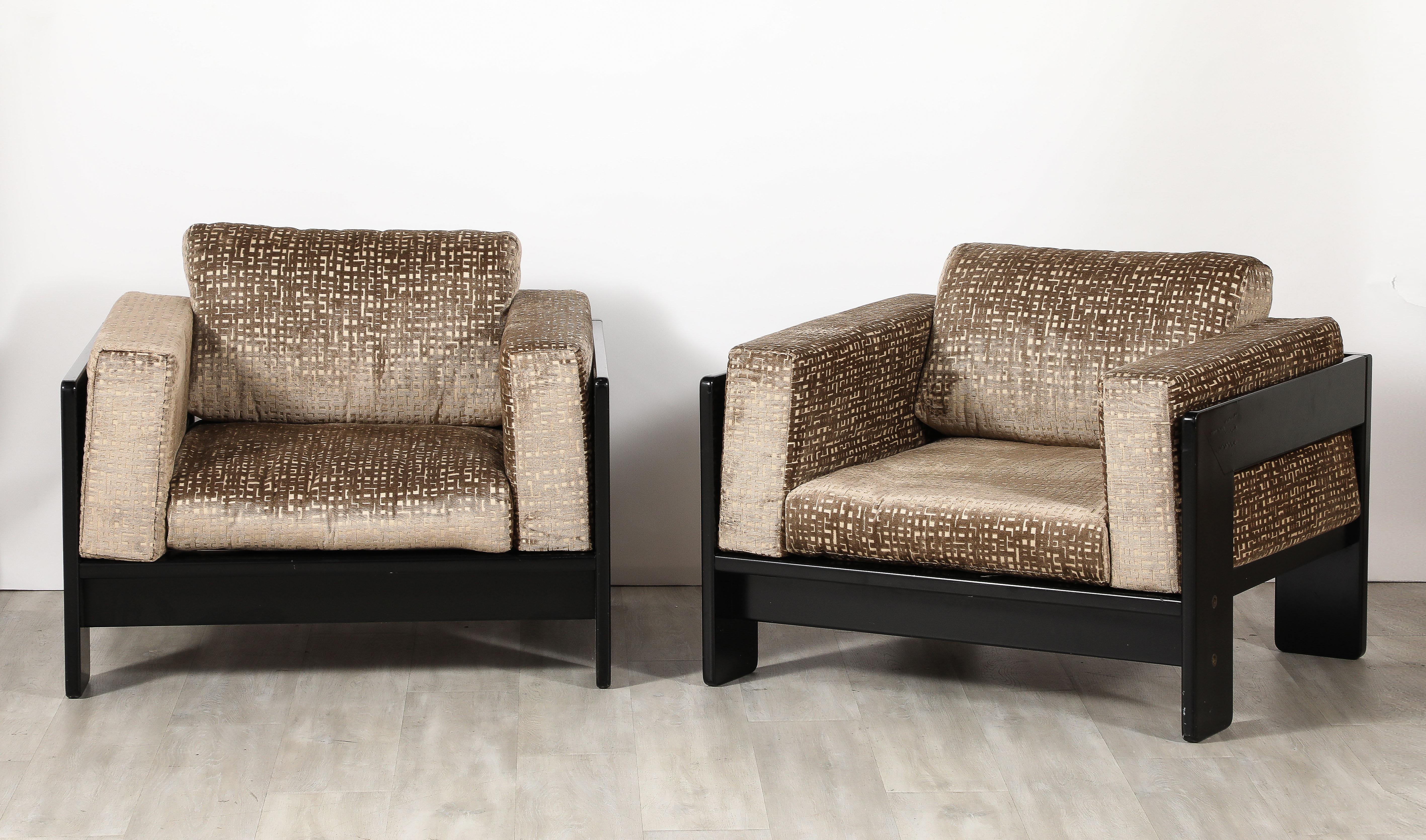 Mid-Century moderno Coppia di sedie da salotto Afra & Tobia Scarpa Bastiano, di Gavina, Italia, 1960 in vendita