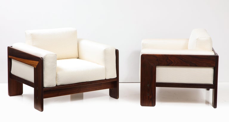 Afra & Tobia Scarpa Bastiano Pair of Lounge Chairs, by Gavina, Italy, 1960 In Good Condition For Sale In New York, NY