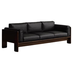 Afra & Tobia Scarpa “Bastiano” Sofa for Gavina, Black Leather, 1962