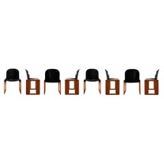 Chaise Dialogo laquée noire Afra & Tobia Scarpa pour B&B Italia, 1973, lot de 8