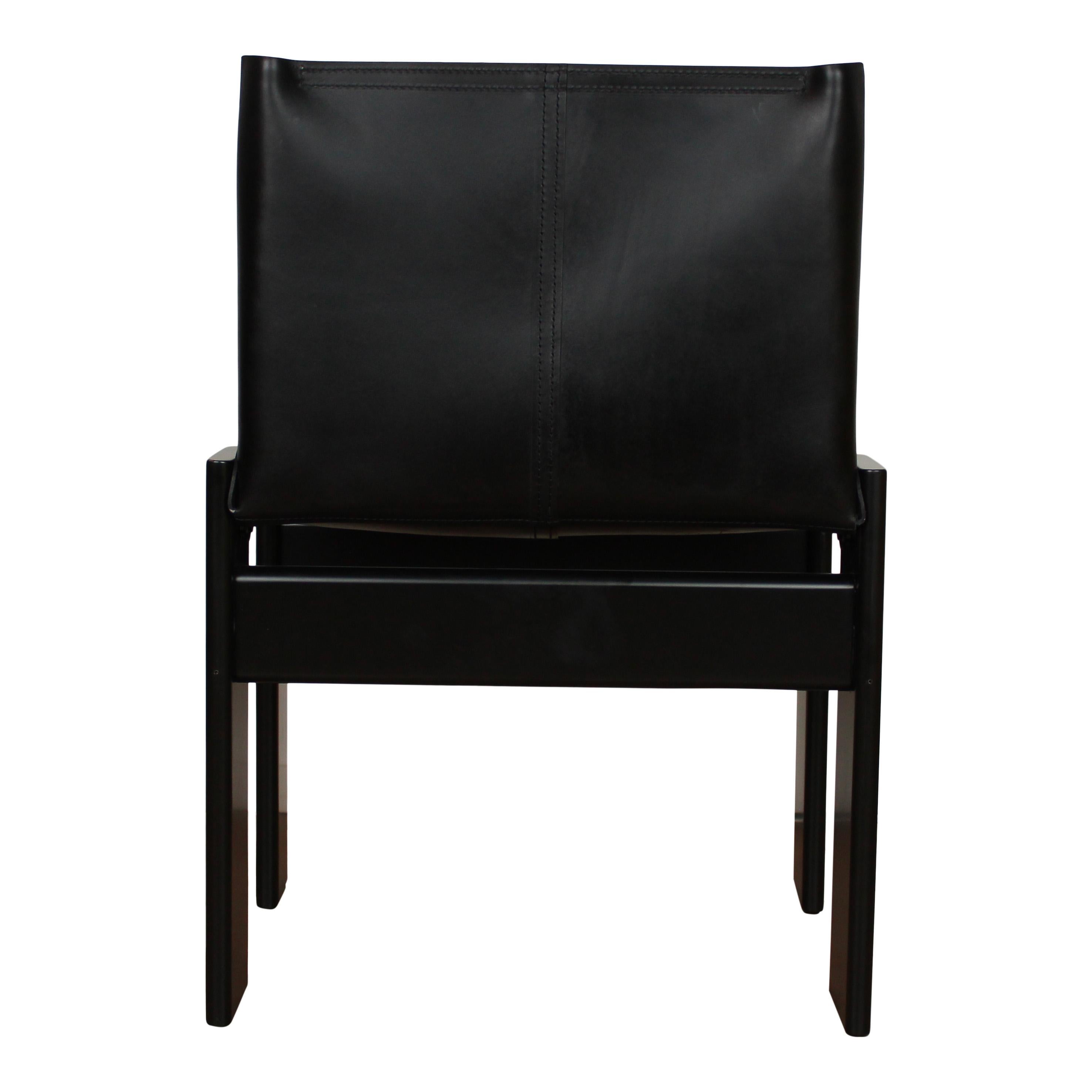 Afra & Tobia Scarpa Black Lacquered Monk Dining Chair for Molteni, Set of 10 For Sale 9