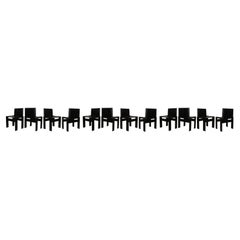 Afra & Tobia Scarpa Black Lacquered Monk Dining Chair for Molteni, Set of 12