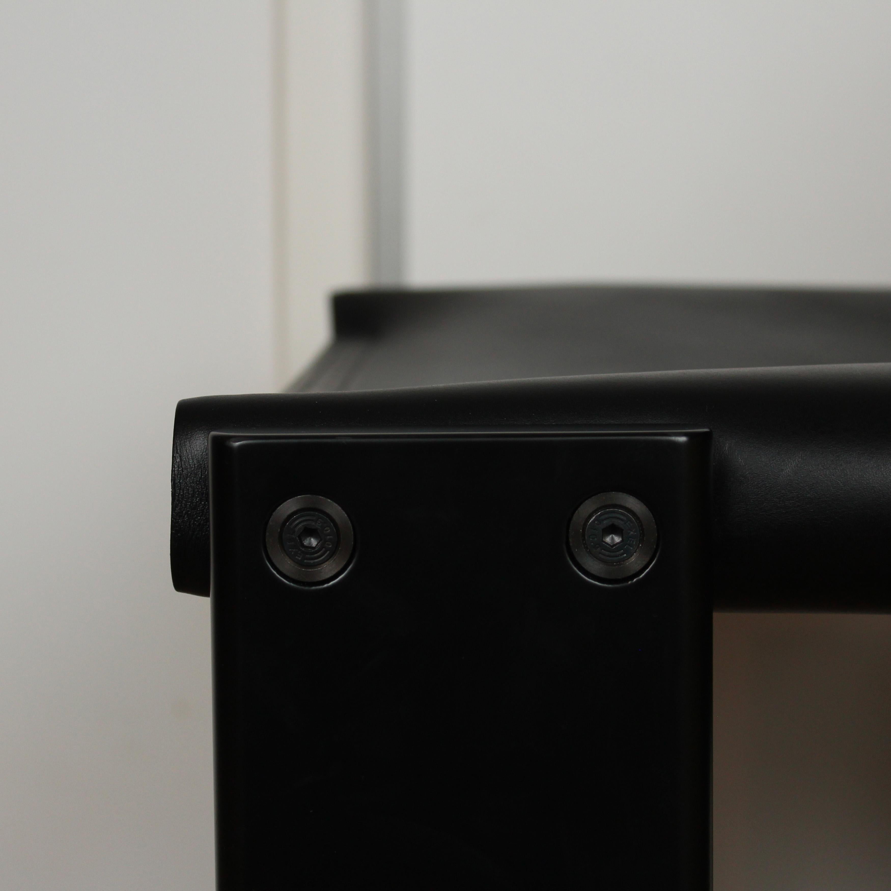 Afra & Tobia Scarpa Silla de Comedor Monje Lacada en Negro para Molteni, Juego de 8 en venta 11