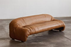 Afra & Tobia Scarpa “Bonanza” Sofa for C&B, Cognac Leather, 1969