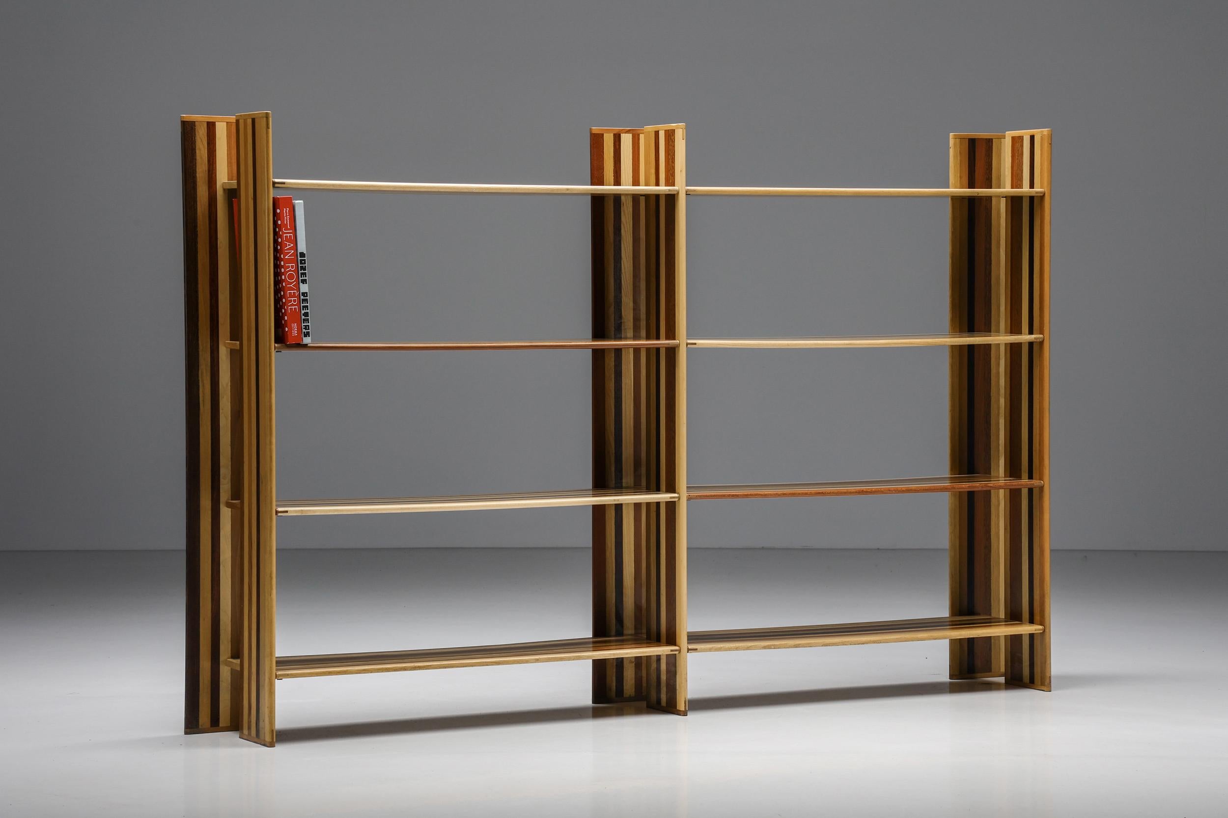 Italian Afra & Tobia Scarpa Bookcase for Molteni, Italy, Room Divider, Storage Unit, 1974